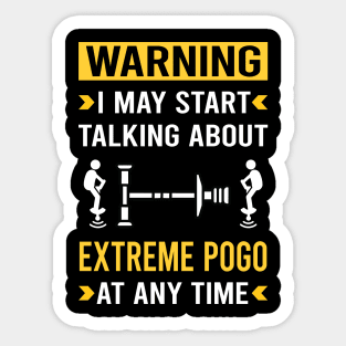 Warning Extreme Pogo Sticker